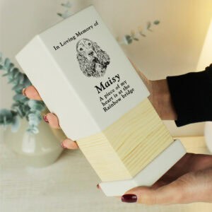 Personalised Dog Memorial Urn for a Beloved Pet.