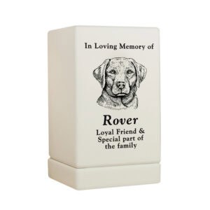 In Loving Memory of Rover - Personalised Dog Urn for Memorial.
