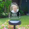 Personalised dog memorial solar light with uploaded photo