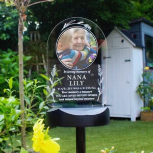 Personalised Dog Memorial Solar Light for Pets.