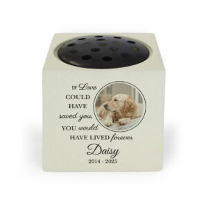 Personalised Dog Memorial Garden Vase for Pets.